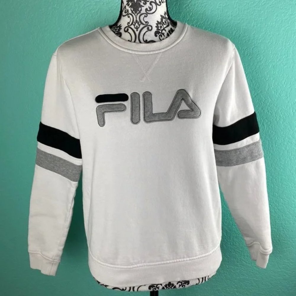 Fila Embroidered Logo Longsleeve Basic Pullover S… - image 1